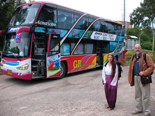 Taking the bus to Koh Samui