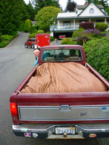 We wrapped all our suitcases in 3 tarps to protect them from the rain because we were headed to Seattle to start the tour.
