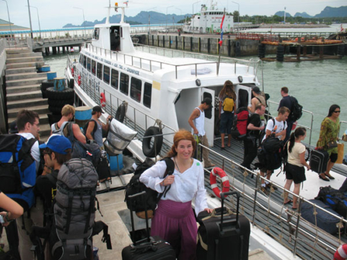 Taking the ferry to Koh Samui