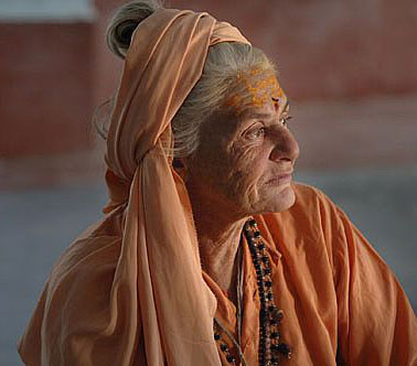 Narvada Puri Mata Ji at the Santosh Puri ashram in Haridwar