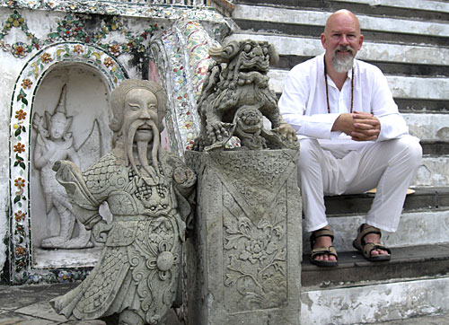 Ganga at the Temple of the Dawn in Bangkok