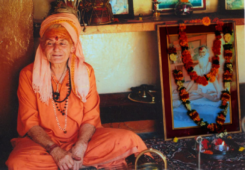 Narvada Puri Mata Ji at the Santosh Puri ashram in Haridwar