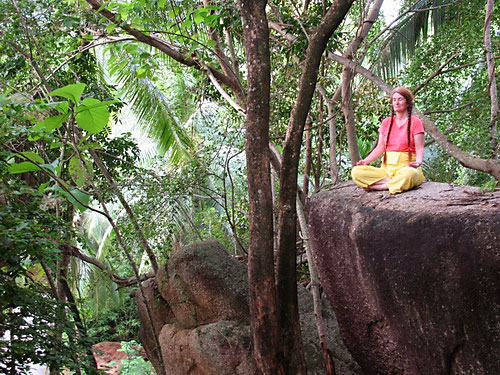 Tara meditating on Balaram&#039;s property in Koh Samui