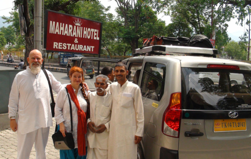 Arriving at the Maharani Hotel in Haldwani