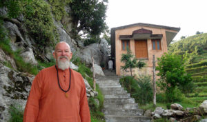 Ganga approaching Paramananda Puri Maharaj's cave in the Kumaon Hills