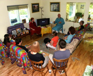 A man who came to Travelers told his friends Rodney and Marina in Bremerton that we said that we'd give the presentation at people's homes. Rodney and Marina invited their family and a couple friends.