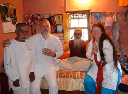 Ganga, Tara and Father Varma with Paramananda Puri Maharaj