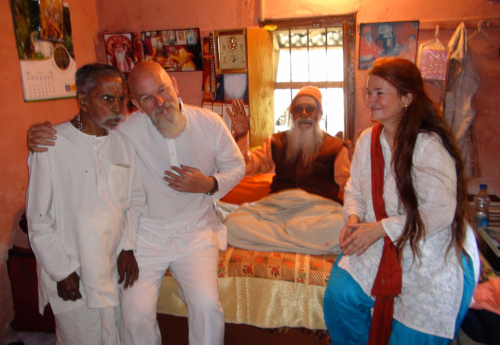 Ganga, Tara and Father Varma with Paramananda Puri Maharaj