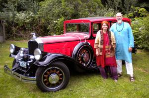 Ganga and Tara with Gerry's 1939 Pierce Arrow which was the Presidential limousine that year.