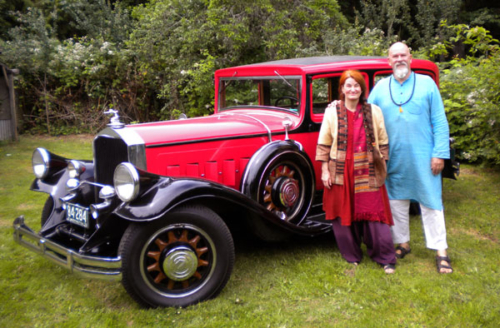 Ganga and Tara with Gerry&#039;s 1939 Pierce Arrow which was the Presidential limousine that year.