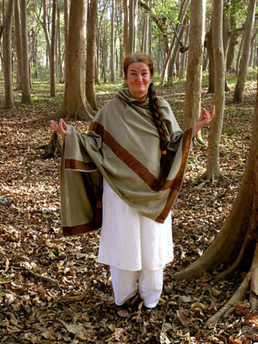 Tara enjoying the forest near the Ganga