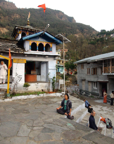 Gauri Kund, where Parvati did penance. At 6500 feet, Gauri Kund is the roadhead for Kedarnath, another nine miles further up the path.