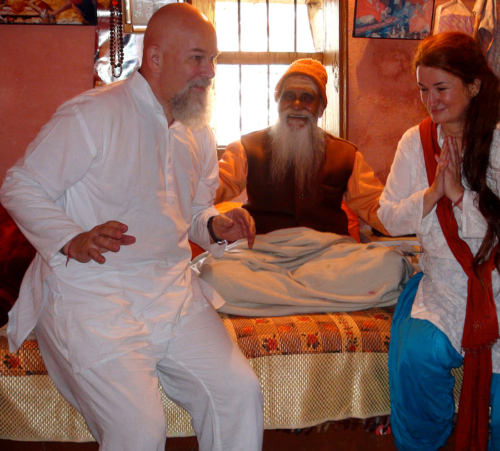 Ganga jumping for joy with Paramananda Puri Maharaj