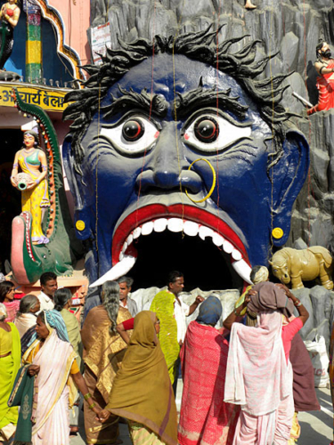 Scary face at Haridwar temple