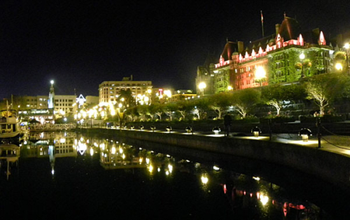 Victoria Harbor at night