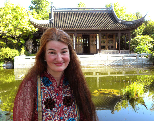 Tara at the Chinese Gardens in Portland