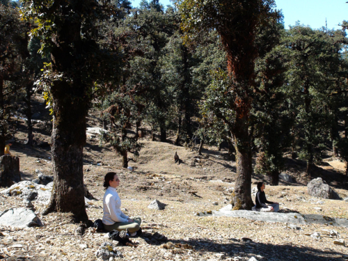 Meditating in sight of Kedarnath