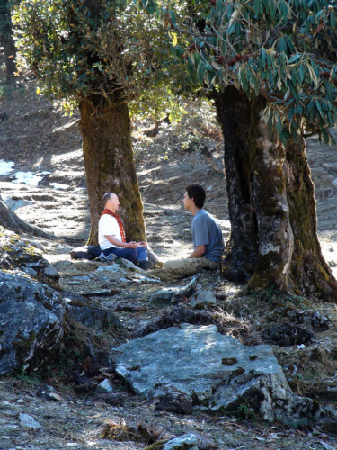 Meditating in sight of Kedarnath