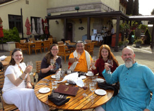 Celebrating Ganga's birthday at a vineyard