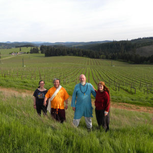 Celebrating Ganga's birthday at a vineyard