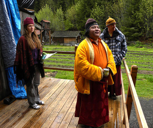 Dzogchen Khenpo Choga Rinpoche and students Wangmo and Eric