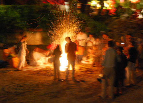 Homa (fire puja) on the beach on Koh Samui
