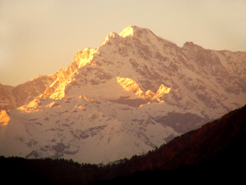 Kedarnath at sunset