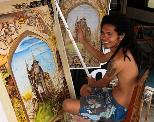 Thai artist on Koh Samui