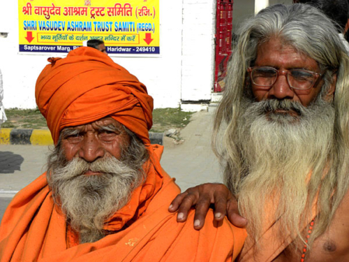 Sadhus at the Kumbha Mela in Haridwar in 2010