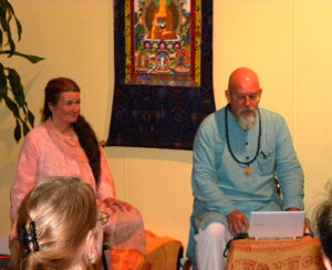 Ganga and Tara teaching at the Sacramento Yoga Center