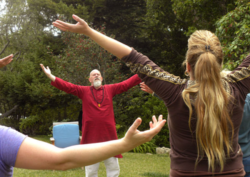 Ganga teaching Surya Yoga in Carmel