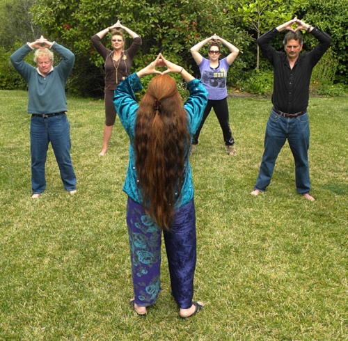 Tara teaching Surya Yoga in Carmel
