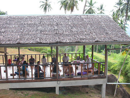 Ganga and Tara teaching in Koh Samui, Thailand