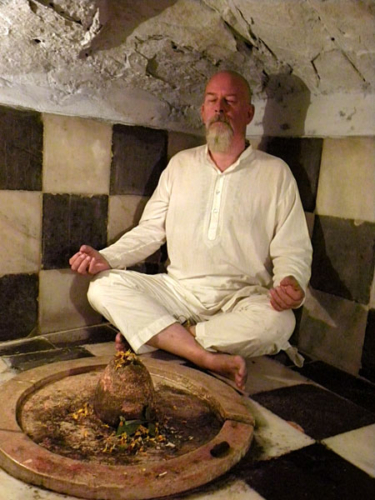 Ganga meditating in the cave at the Gorakshanath Temple in Haridwar