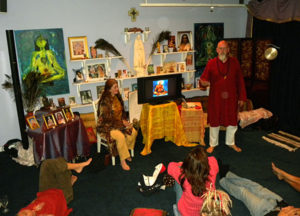 Ganga and Tara teaching at Larisa Stow's in Long Beach