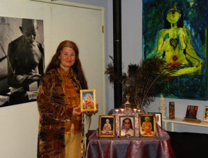 Tara and altar at Larisa Stow's in Long Beach