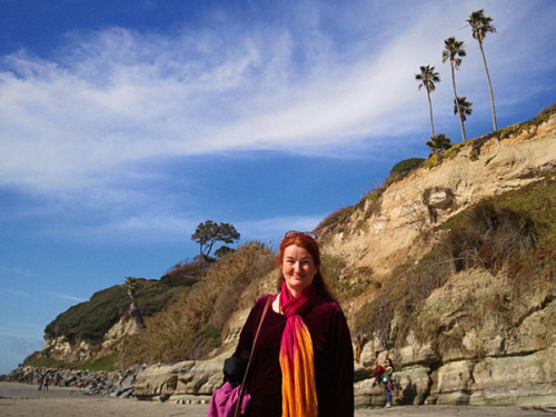 Tara on the beach in Encinitas, California