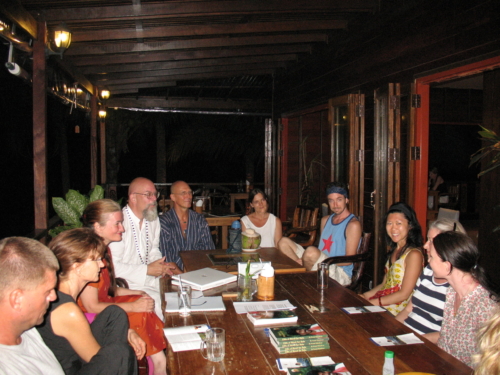 Ganga and Tara teaching at The Spa in Koh Samui