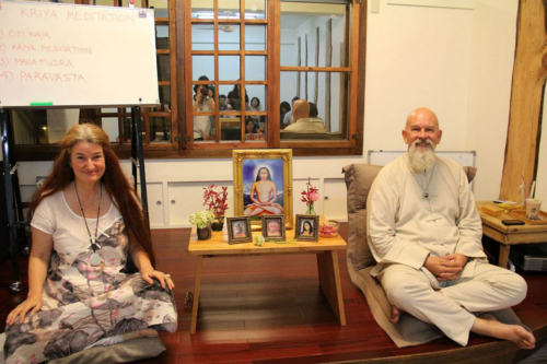 Ganga and Tara teaching in Kaohsiung, Taiwan