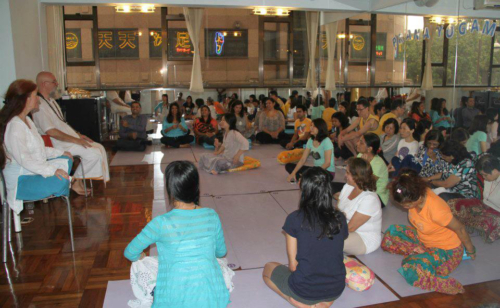 Meditation class at Pranayogam in Hong Kong