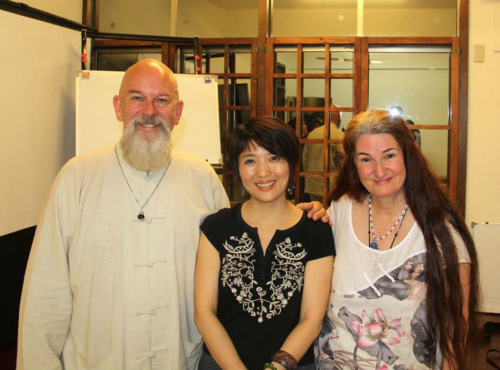 Ganga, Tara and student in Kaoshiung, Taiwan